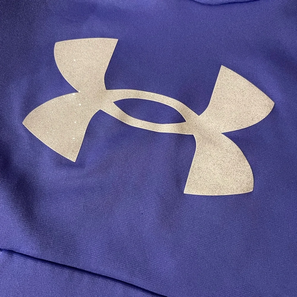 Girls Under Armour Purple/Periwinkle Hoodie with Silver Sparkle Logo